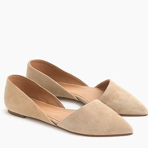NWT J.Crew Zoe‎ Suede d'Orsay flats